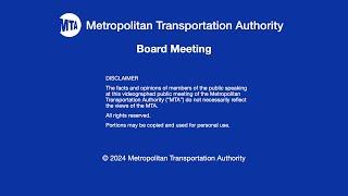 MTA Board Meeting - 06/26/2024