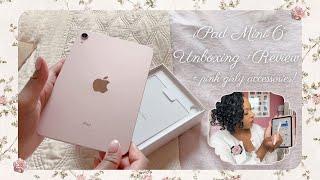 PINK IPAD MINI 6 | UNBOXING + CUTE GIRLY ACCESSORIES!