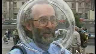 Bubble helmet to cure hay fever (TV-am)