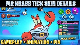 NEW MR KRABS TICK SKIN | ALL GAMEPLAY + WINNING AND LOSING ANIMATION | BRAWLSTARS SNEAK PEEK