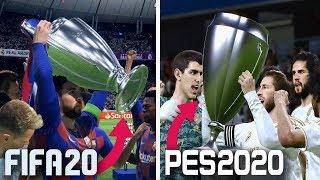 FIFA 20 vs PES 2020 | UEFA CHAMPIONS LEAGUE FINAL COMPARISON (Barcelona vs Real Madrid) HD