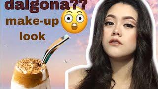 Dalgona coffee inspired makeup look by:jamie