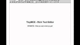 The Basics of TinyMCE Tutorial