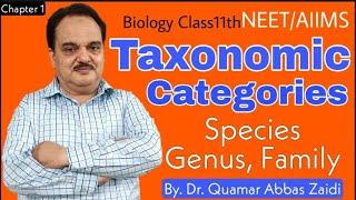 Taxonomic categories: species, genus, family - The Living World| Class 11 Biology/Neet