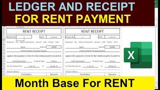 how to write a receipt for rent payment and Tenant Ledger  in Excel