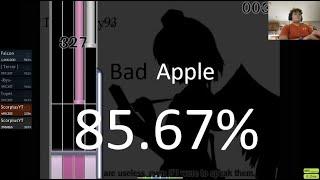 osu!mania - Bad Apple - Easy (85.67%) + Voice and Face Reveal