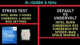 13600K: 5.1GHz - 1.19V - HT: Off / Stress Test / Default Bios vs Undervolting + Games