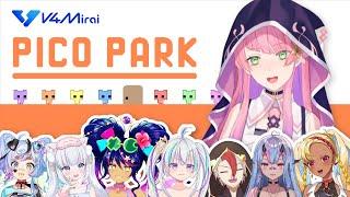 【Pico Park】Collab with Mari Yume, Stella Luna, Exo,  Boomi, & Huni!【V4Mirai | Abi and Serina Maiko 】