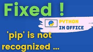 pip is not recognized... FIXED! How To Properly Install Python Libraries