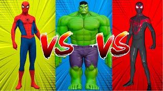 SUPERHERO COLOR DANCE CHALLENGE Spider-Man vs Hulk vs Black Spider-Man