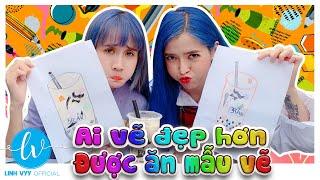 Cuộc Thi Ai Vẽ Đẹp Hơn Được Ăn Mẫu Vẽ - P1 I Linh Vyy Official @LinhBarbie96 @VeVeChannel98