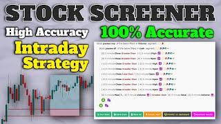 High Accuracy Intraday Strategy | How to Use Chartink Screener for Intraday Trading