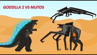 GODZILLA 2: GODZILLA vs MUTO Cartoons Battles - Animated Movie (Part 7)