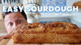 Easy Sourdough Bread Recipe in ONLY 3 MINUTES of work