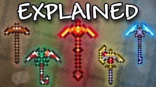 Every Single PICKAXE In Terraria EXPLAINED...