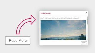 Read More Popup Box using Html Css Javascript | Responsive