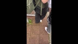 Girl with AirForce 1 steps on Cheese and didn't notice
