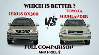 2003 Lexus RX300 vs 2003 Toyota Highlander