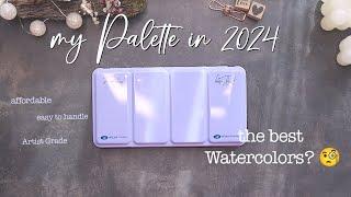 What's in my palette for 2024  |  White Nights Watercolor Review  |  Color Swatch Card