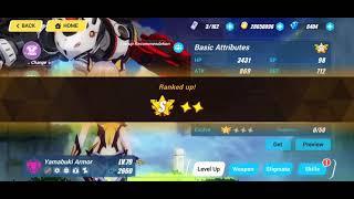 Honkai Impact 3 Extras: Ranked up Yamabuki Armor to SS rank and unlocked Augmented Core 4