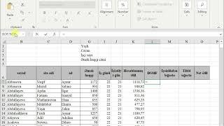 Excel Əmək haqqı cədvəlinin qurulması və hesablanması.