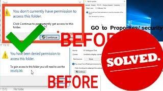 you don't currently have permission to access this folder windows 10