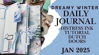 Dreamy Winter New Year Daily journal /Fun Dutch doors /Journal Creative ideas / Jan 2025