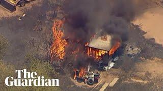 Aerial footage shows scale of destruction caused by California bushfire