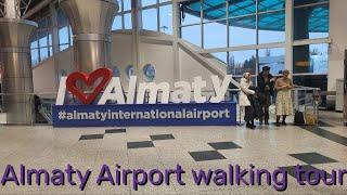 Almaty International Airport walking tour [4K fps] 