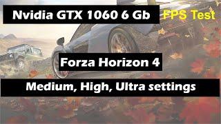 Nvidia GTX 1060 6Gb (Laptop) Forza Horizon 4 fps test