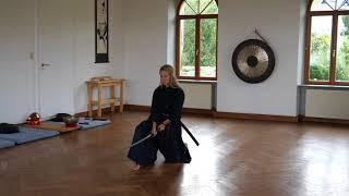 Muso Shinden Ryu Iaido (Omori Ryu) Kata "Inyoshintai kaewaza"
