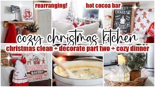 2024 *mobile home* CHRISTMAS CLEAN + DECORATE + REARRANGE // cozy cottagecore gingerbread kitchen