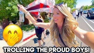 Protesting In a RED STATE  PROUD BOYS showed UP   NO KINGS