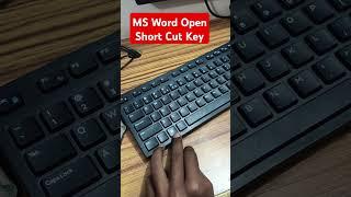 Ms Word Open Short Cut Key #shortvideo #shorts #ytshorts #ytshortsvideo