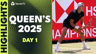 Rune Begins Grass Season; Tiafoe, Fearnley, Monfils All Feature | Queen’s 2025 Highlights Day 1