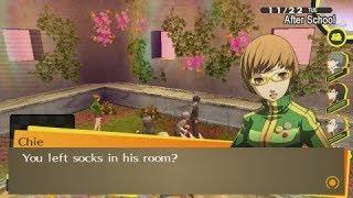 Chie Finds out Naoto Left Socks in Yu's Room | Persona 4 Golden: