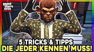  Diese 5 TRICKS & TIPPS müssen alle SPIELER kennen in GTA 5 ONLINE !! 