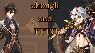 Zhongli and Itto budget build .Itto build, zhongli build.