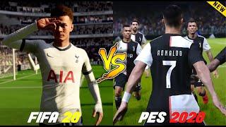 FIFA 20 Vs. PES 2020 Gameplay Comparison | New Best Features | Game Modes | Celebrations | Skills