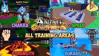 All Training Areas Location in Anime Simulator Roblox