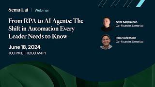 Webinar: From RPA to AI Agents: The shift in automation every leader needs to know