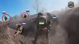 Horrible GoPro Moments! Ukrainian Forces destroy 1440 Russian Combatants In Trench battle