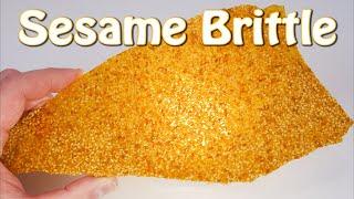 Sesame Brittle - How to make this simple snack item or great garnish to your desserts