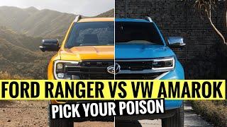 Design Duel - Style Showdown Between the 2023 Ford Ranger and the 2023 VW Amarok.