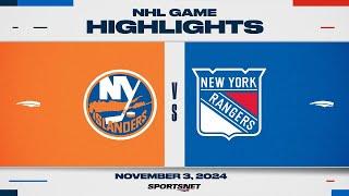 NHL Highlights | Islanders vs. Rangers - November 3, 2024