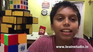 Vaibhav Rubiks cube Performances |Brain Studio Bengaluru | V V Puram Branch