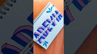 "ADEVIA" Name Lettering For beginners  #shorts #calligraphy #ytshorts