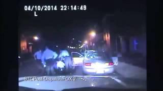 "KICK HIM! KICK HIM!" - St. Louis Cops filmed on a dashcam during violent arrest.