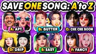 From A to Z: Save One Kpop Song (6 Songs Challenge) | KPOP QUIZ CHALLENGE