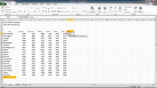 How to using Sum and AutoSum in Excel 2010